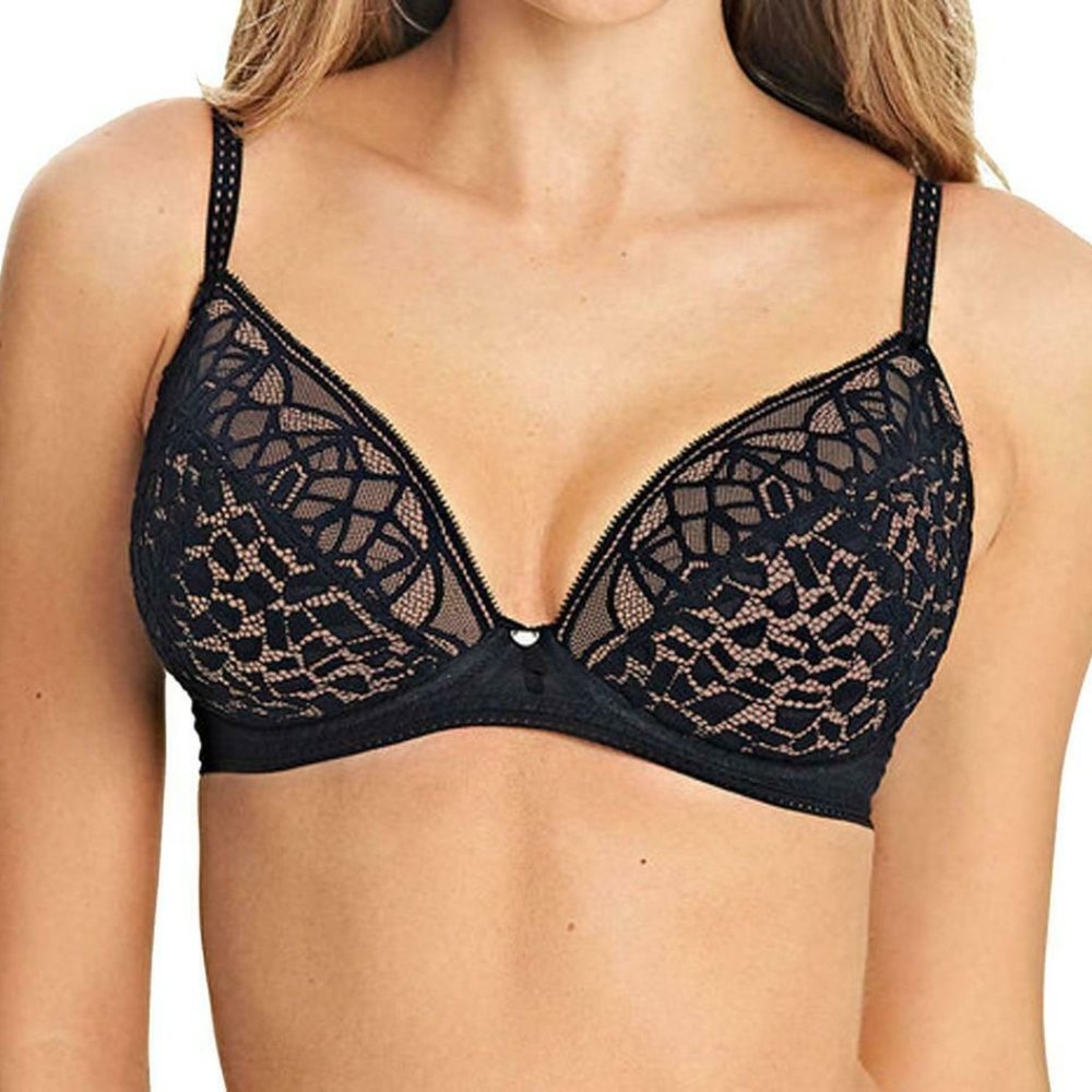 Freya Soiree Black Lace Underwire Bra ~ 38H